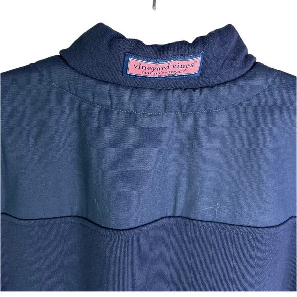 Vineyard Vines Sweatshirt Mens XS Navy Blue Turtle Neck Half Zip Classic Preppy - Picture 4 of 11